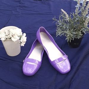 Lavender Purple Buckled Flats